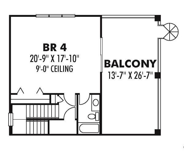 Contemporary Florida Traditional Level Two of Plan 66904