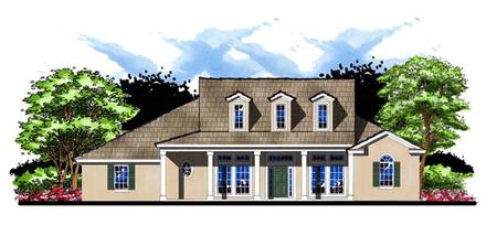 Country Farmhouse Florida Ranch Elevation of Plan 66905