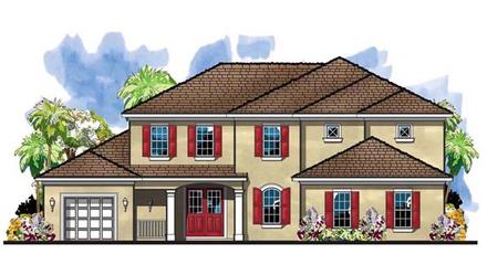 Florida Traditional Elevation of Plan 66906