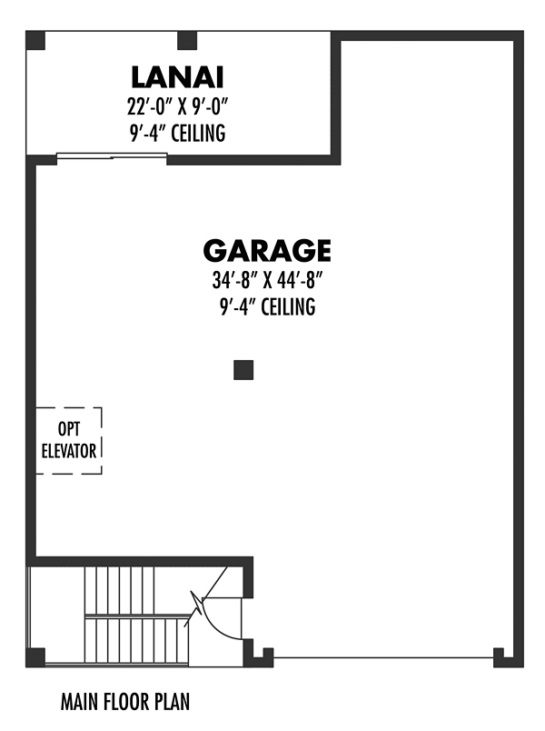 Coastal Florida Lower Level of Plan 66925