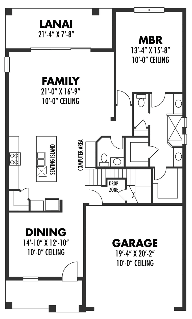 Colonial European Florida Southern Level One of Plan 66932