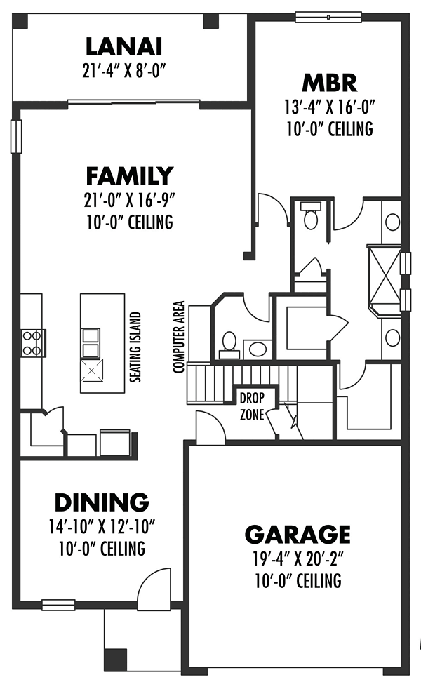 Colonial Florida Southern Level One of Plan 66936