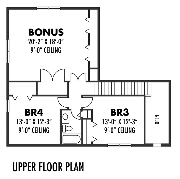 Bungalow Craftsman Florida Traditional Level Two of Plan 66937