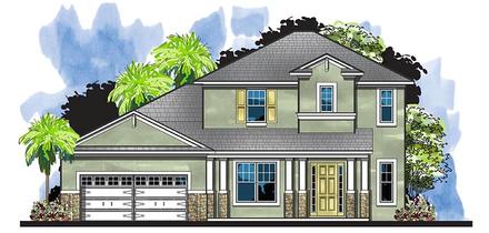 Colonial European Florida Elevation of Plan 66938