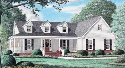 Country Southern Elevation of Plan 67004