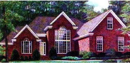 One-Story Traditional Elevation of Plan 67008