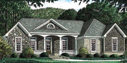 Bungalow One-Story Traditional Elevation of Plan 67022