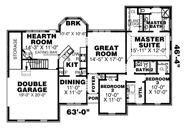 Traditional Level One of Plan 67058