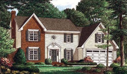 Colonial Elevation of Plan 67060