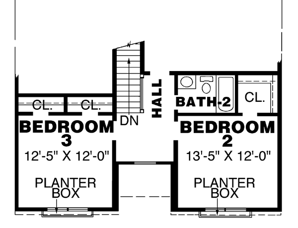 Narrow Lot Traditional Level Two of Plan 67076