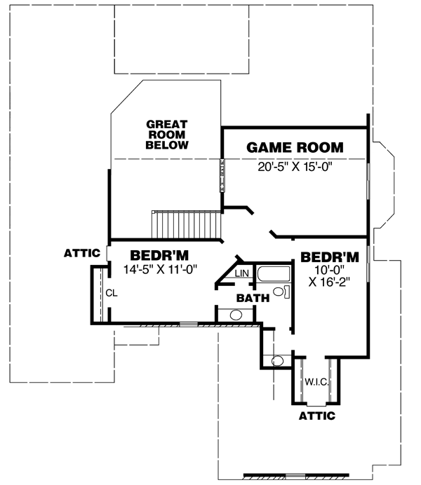 European One-Story Level Two of Plan 67079