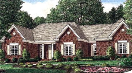 One-Story Traditional Elevation of Plan 67084