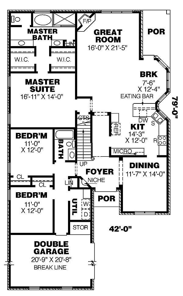 Traditional Level One of Plan 67094