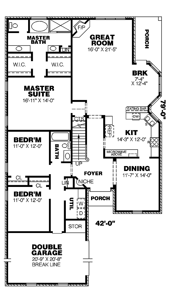 Traditional Level One of Plan 67095