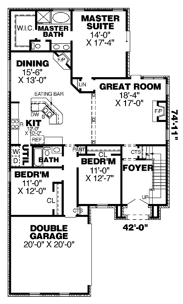 Traditional Level One of Plan 67104