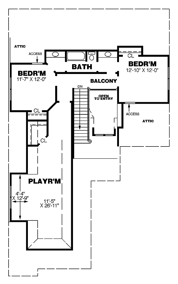 Contemporary Level Two of Plan 67110