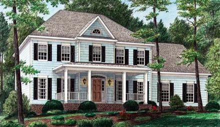 Colonial Elevation of Plan 67123