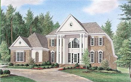 Colonial Elevation of Plan 67124