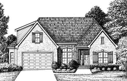 Traditional Elevation of Plan 67134