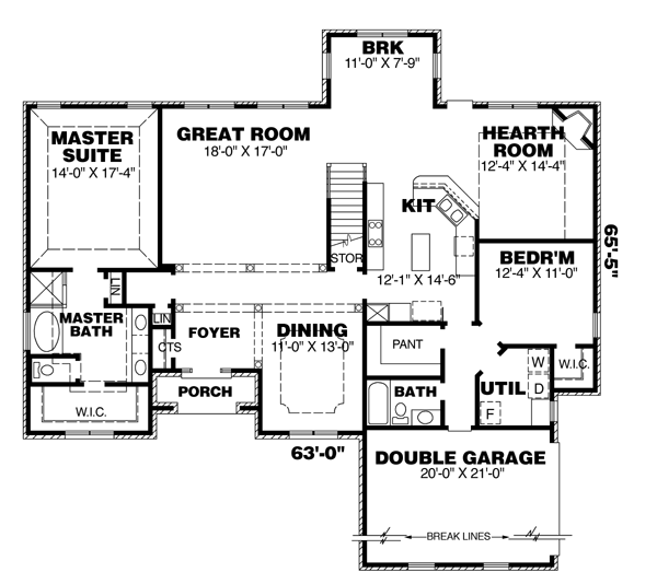 Traditional Level One of Plan 67136