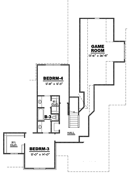 House Plan 67151 Second Level Plan