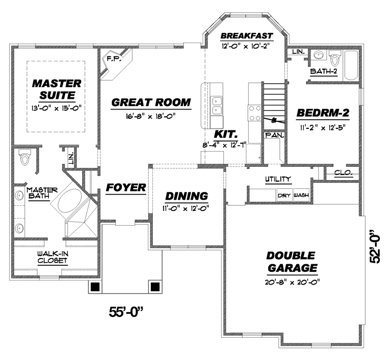 Bungalow Cottage Country Craftsman Traditional Level One of Plan 67154