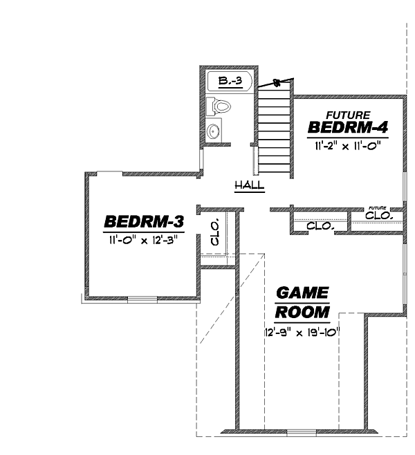 Bungalow Cottage Country Craftsman Traditional Level Two of Plan 67154