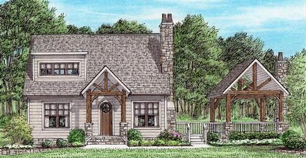 Cottage Country Craftsman Elevation of Plan 67156