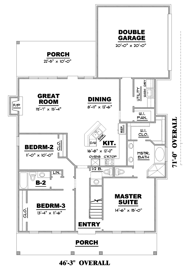 Colonial European Southern Level One of Plan 67157