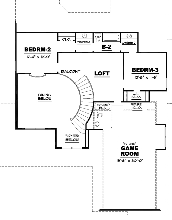 Country Craftsman Farmhouse Level Two of Plan 67158