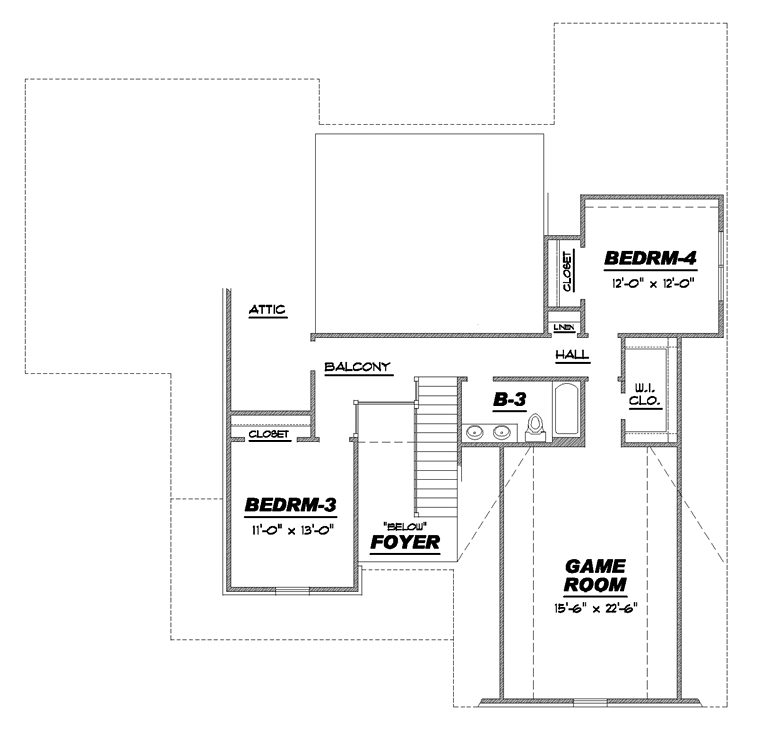 Country Craftsman Traditional Level Two of Plan 67159