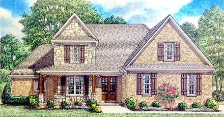 Country Craftsman Traditional Elevation of Plan 67159