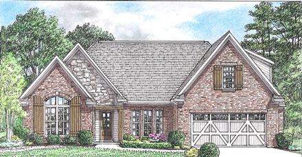 Cottage Country Craftsman Traditional Elevation of Plan 67160