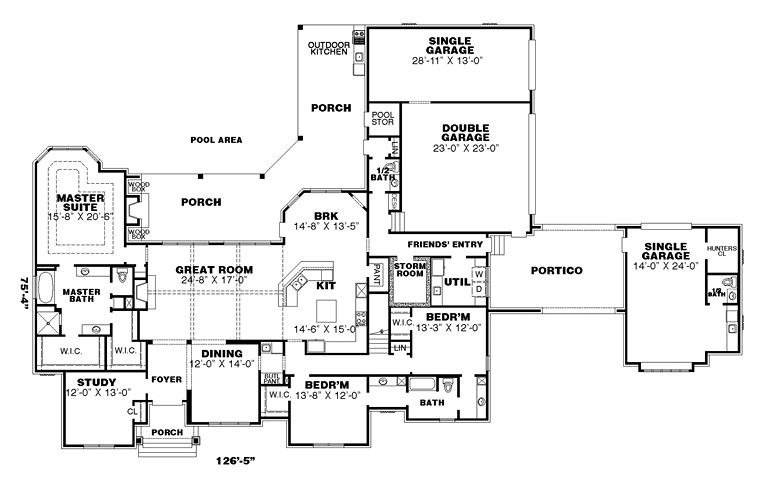 Country European French Country Level One of Plan 67164