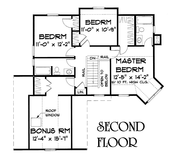 Farmhouse Level Two of Plan 67207