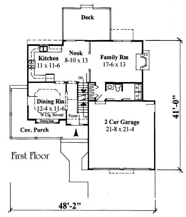 Farmhouse Level One of Plan 67234