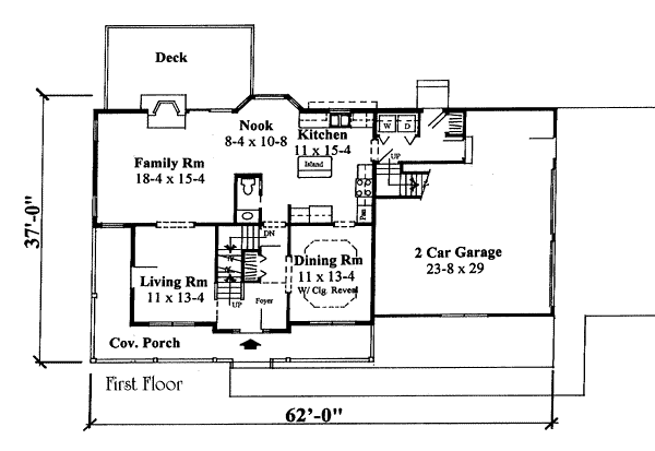 Farmhouse Level One of Plan 67246