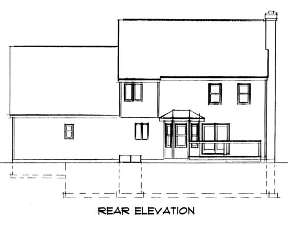 Farmhouse Rear Elevation of Plan 67247