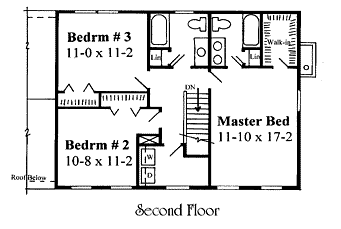 House Plan 67251 Second Level Plan