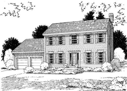 Colonial Elevation of Plan 67251