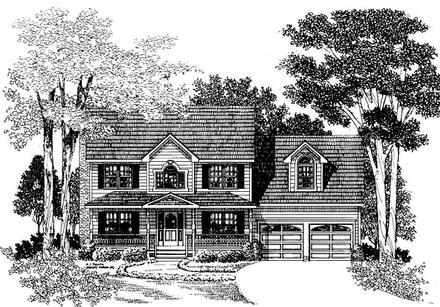 Farmhouse Elevation of Plan 67252