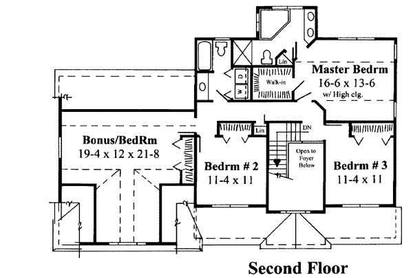 Farmhouse Level Two of Plan 67253