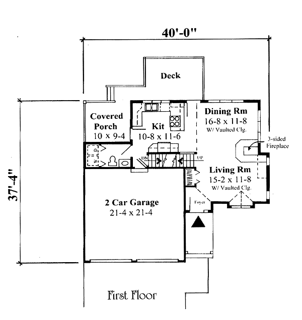 Narrow Lot Traditional Level One of Plan 67254