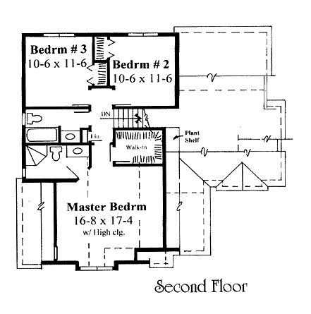 Narrow Lot Traditional Level Two of Plan 67254