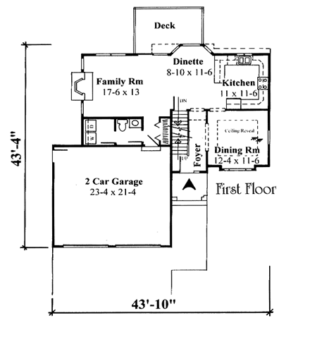 House Plan 67255 First Level Plan