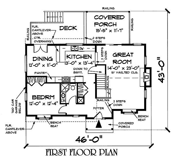 Contemporary Level One of Plan 67260