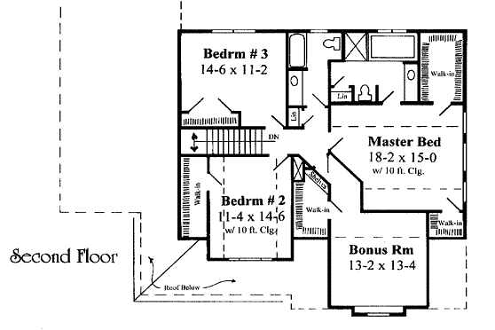 Farmhouse Level Two of Plan 67267