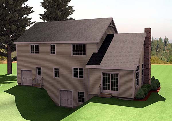 Farmhouse Rear Elevation of Plan 67267