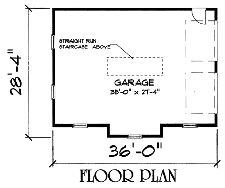 Garage Plan 67274 - 2 Car Garage First Level Plan