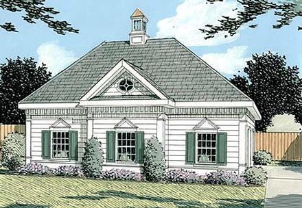 Colonial Narrow Lot Elevation of Plan 67274